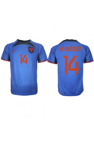 Fotbalové Dres Holandsko Davy Klaassen #14 Venkovní Oblečení MS 2022 Krátký Rukáv